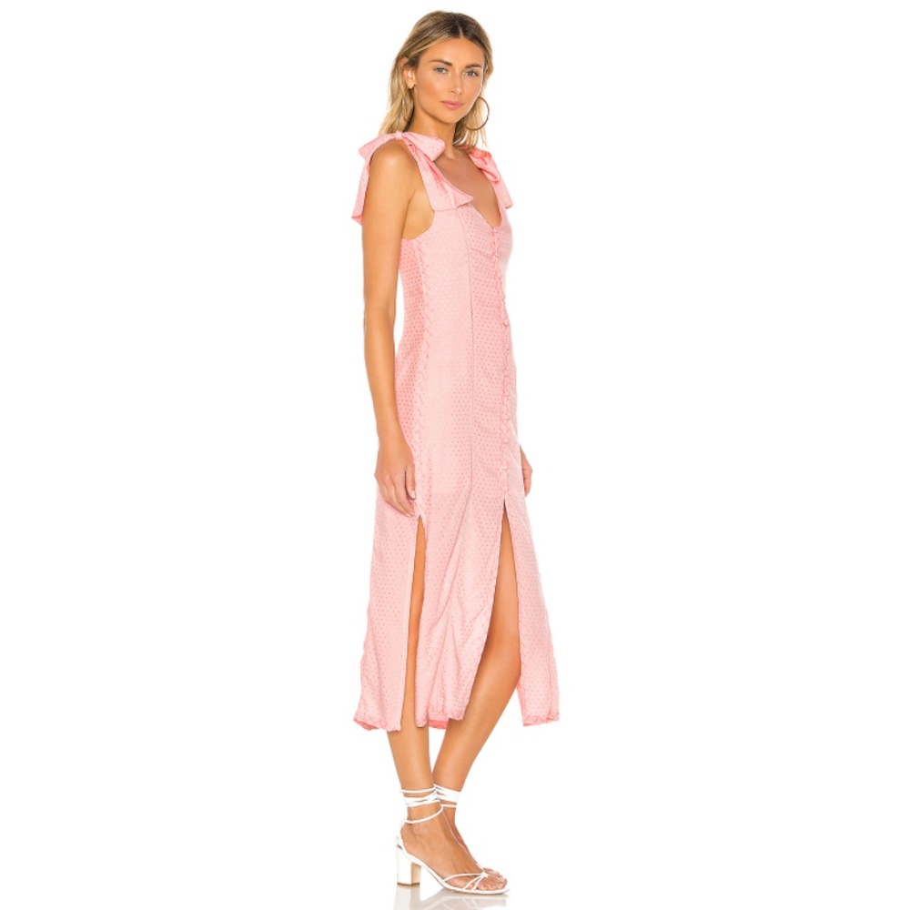 Tularosa Baby Pink Birdie Midi Dress Size Small - Picture 2 of 5